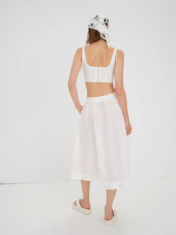 Sale For Love & Lemons Alexis Midi Skirt White