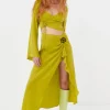 Clearance For Love & Lemons Allie Midi Dress Green