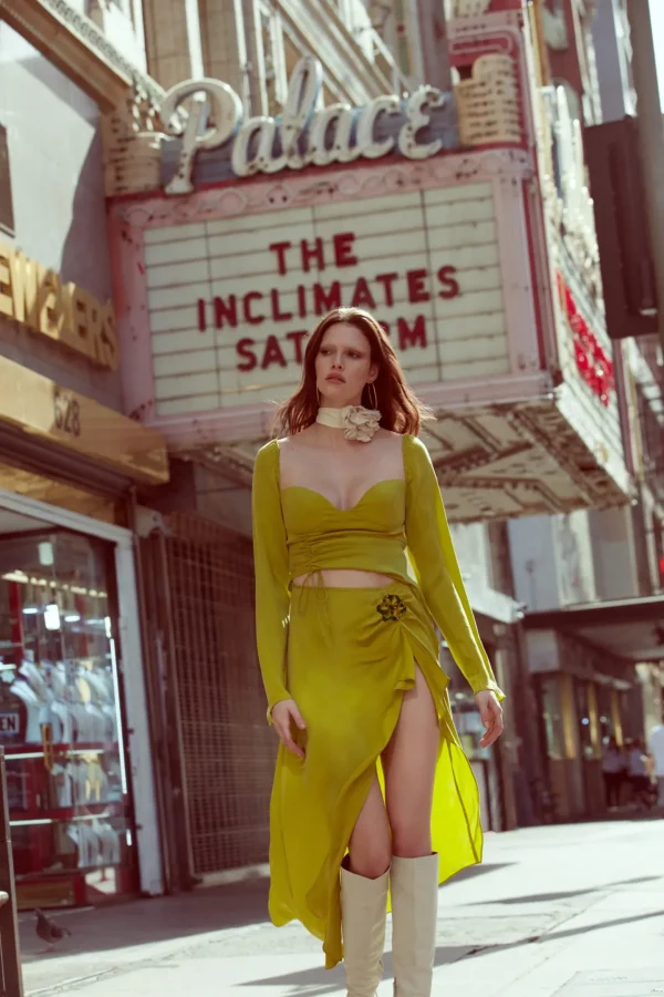 Clearance For Love & Lemons Allie Midi Dress Green