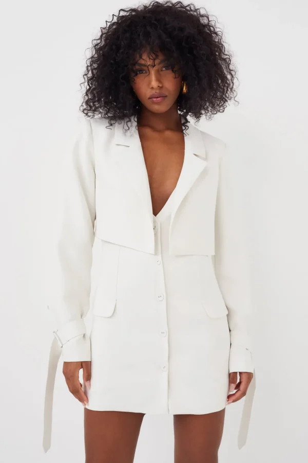 Cheap For Love & Lemons Alysa Blazer Mini Dress Ivory