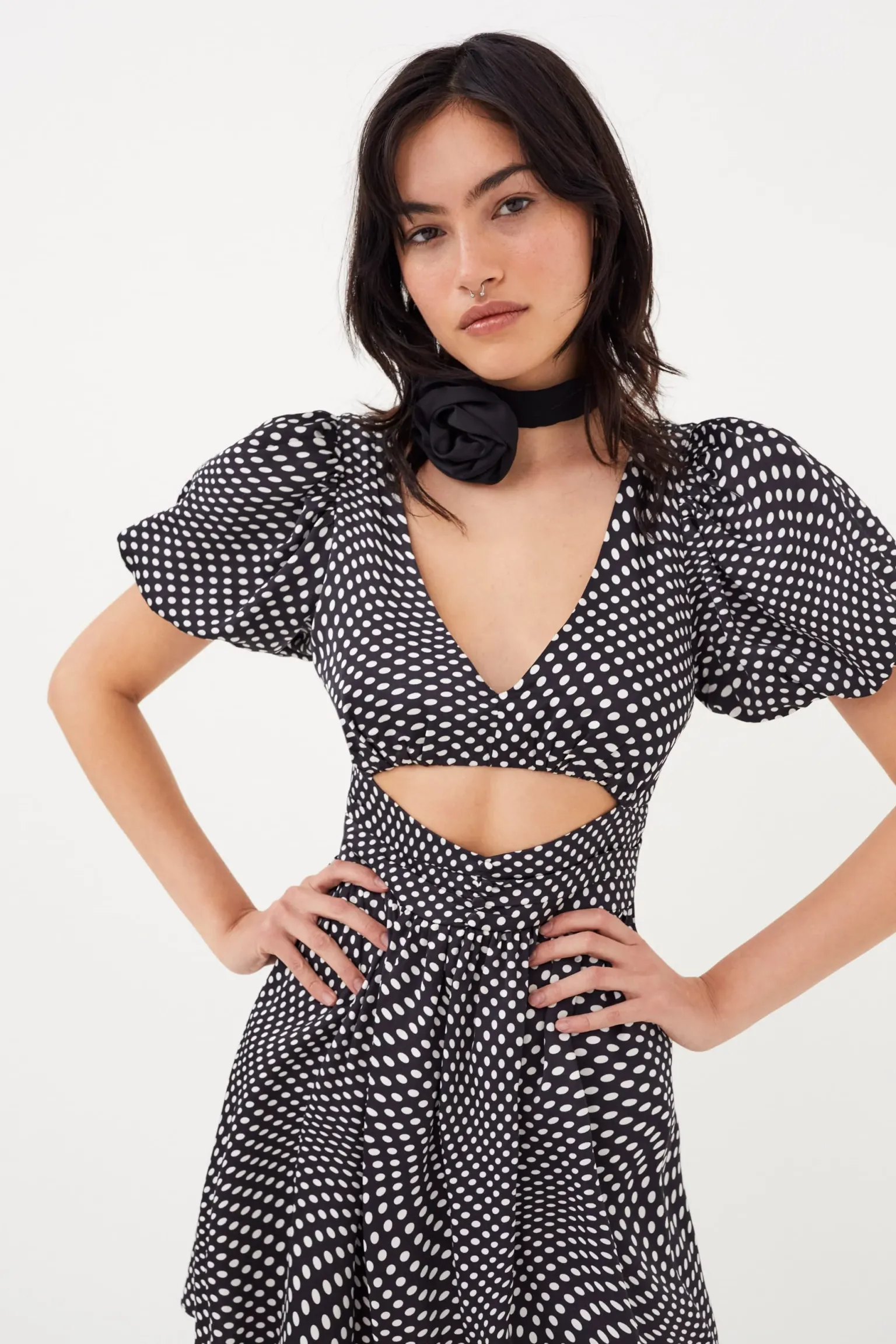 anya_puff_sleeve_mini_dre_0.webp Store For Love & Lemons Anya Puff Sleeve Mini Dress Black