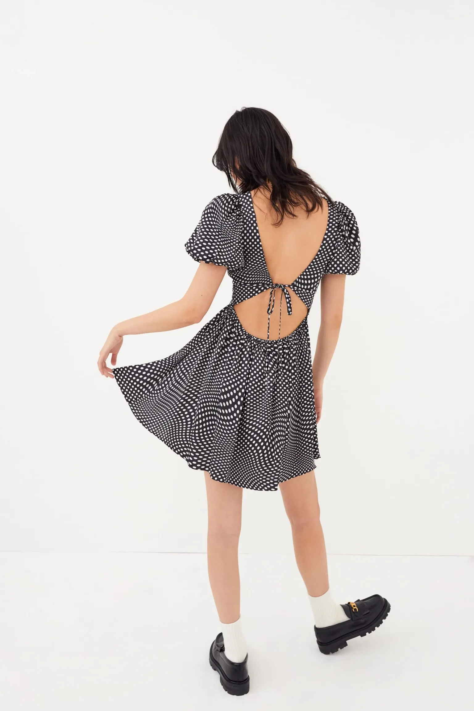 anya_puff_sleeve_mini_dre_1.webp Store For Love & Lemons Anya Puff Sleeve Mini Dress Black