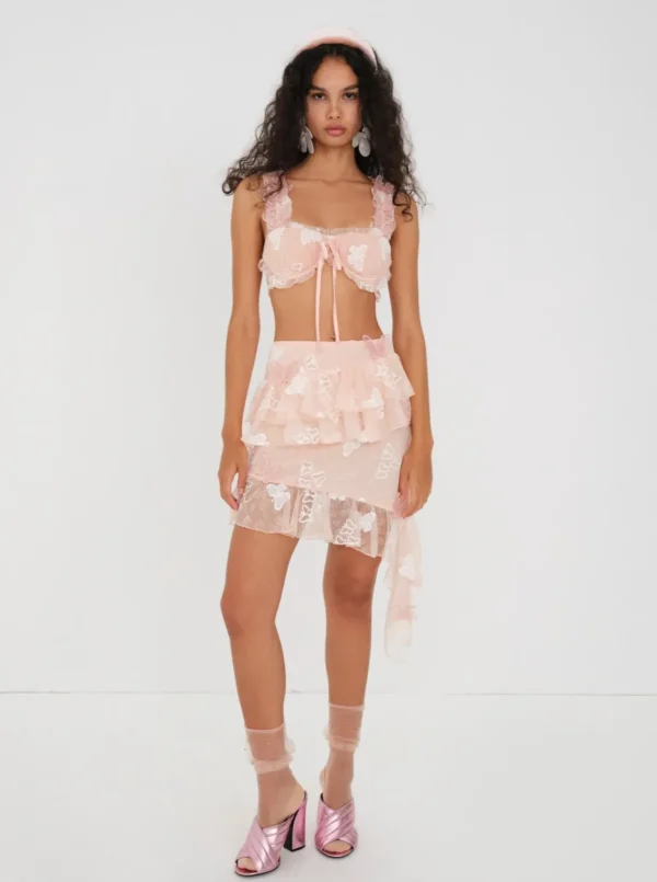 Discount For Love & Lemons Archer Mini Skirt Orange