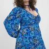 Flash Sale For Love & Lemons Astor Mini Dress Blue