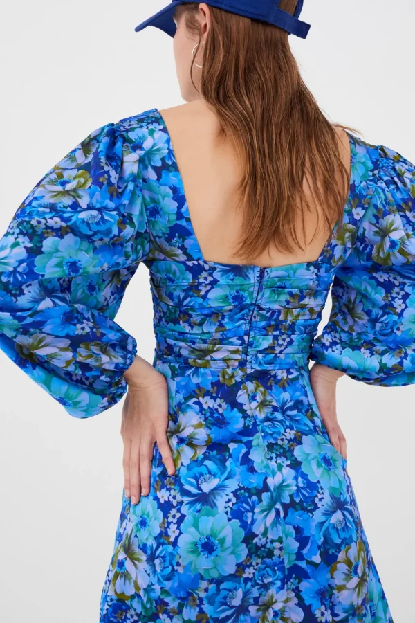 Flash Sale For Love & Lemons Astor Mini Dress Blue