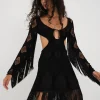 Fashion For Love & Lemons Aubrey Mini Dress Black