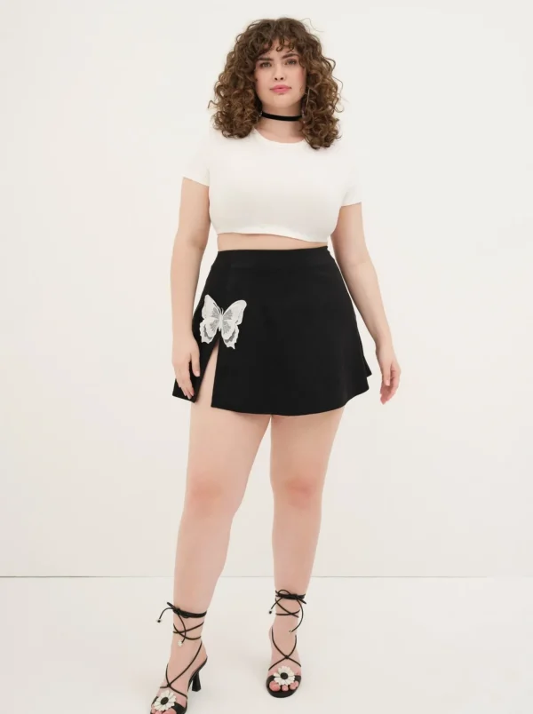 Outlet For Love & Lemons Auden Mini Skirt Black