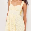 Shop For Love & Lemons August Mini Dress Yellow