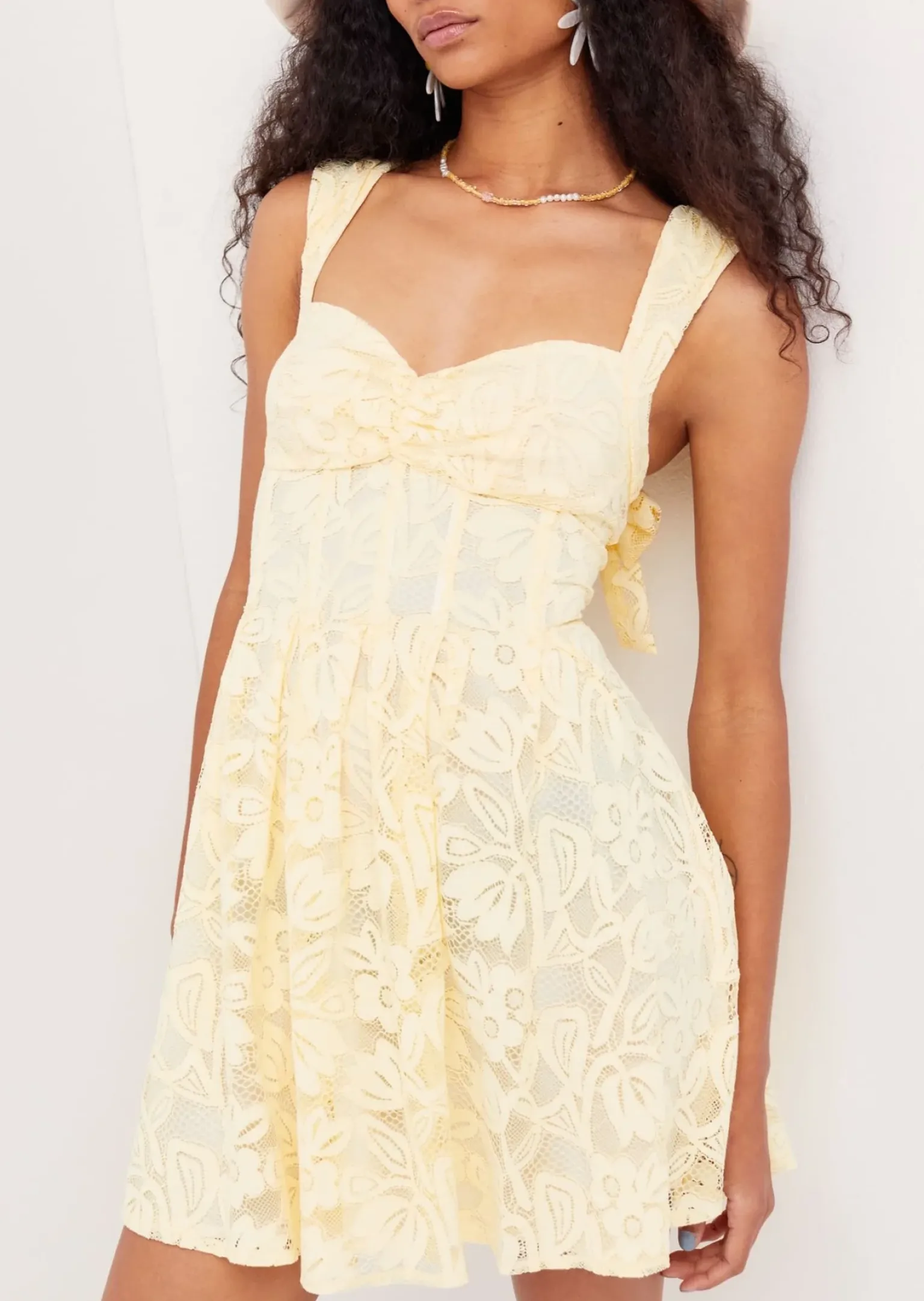 august_mini_dress_0-1.webp Shop For Love & Lemons August Mini Dress Yellow