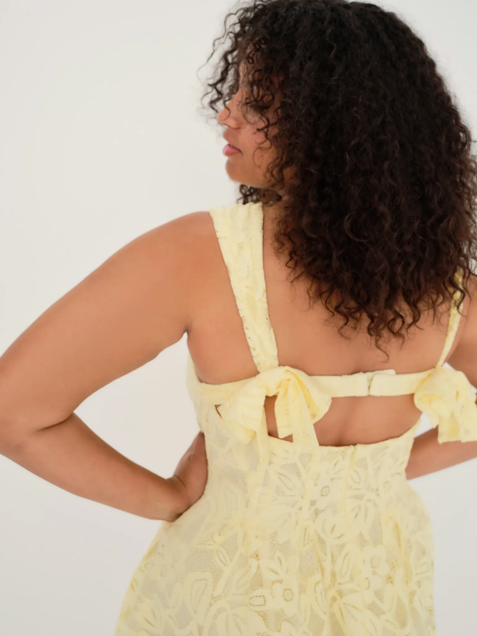 august_mini_dress_5.webp Shop For Love & Lemons August Mini Dress Yellow