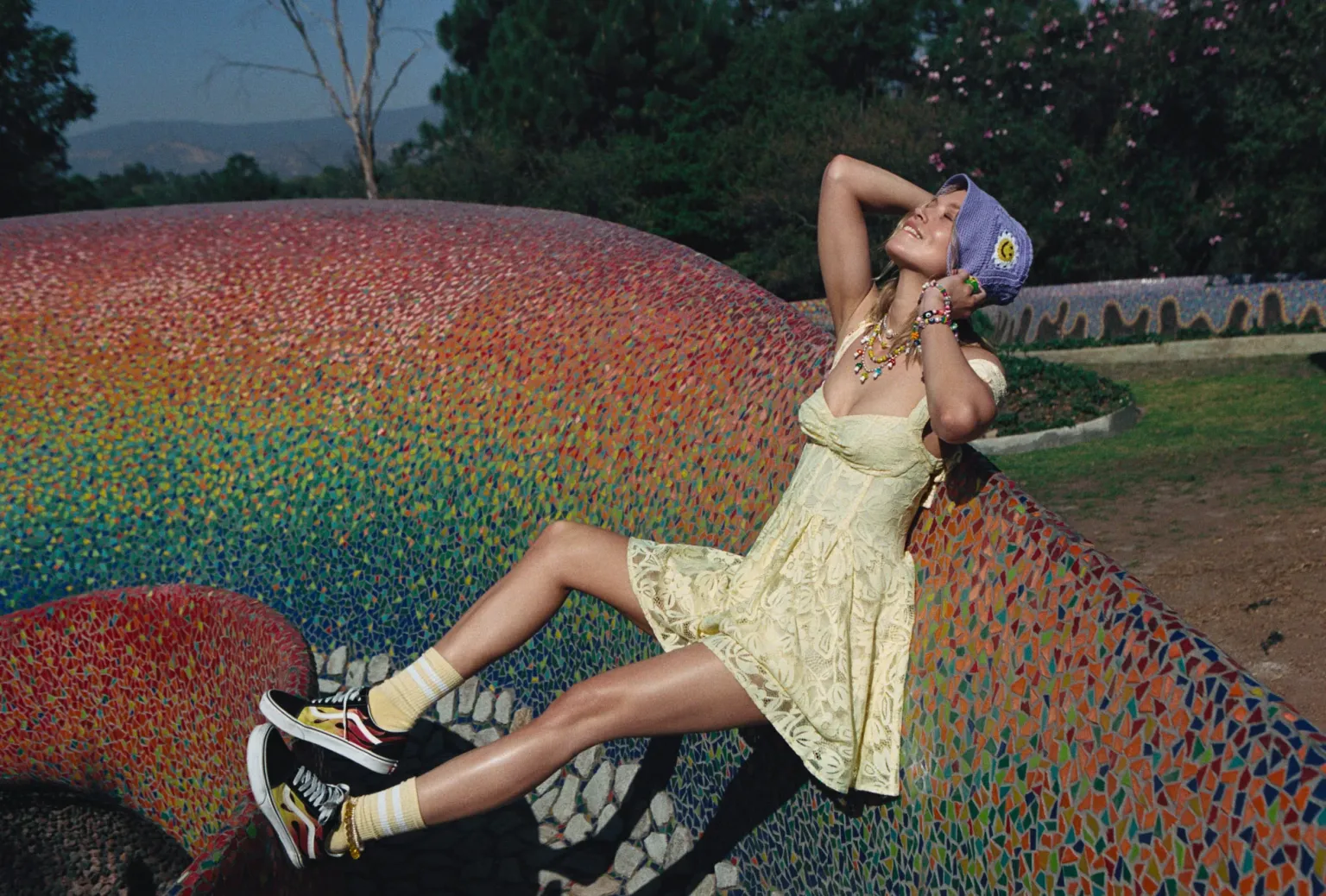 august_mini_dress_6.webp Shop For Love & Lemons August Mini Dress Yellow