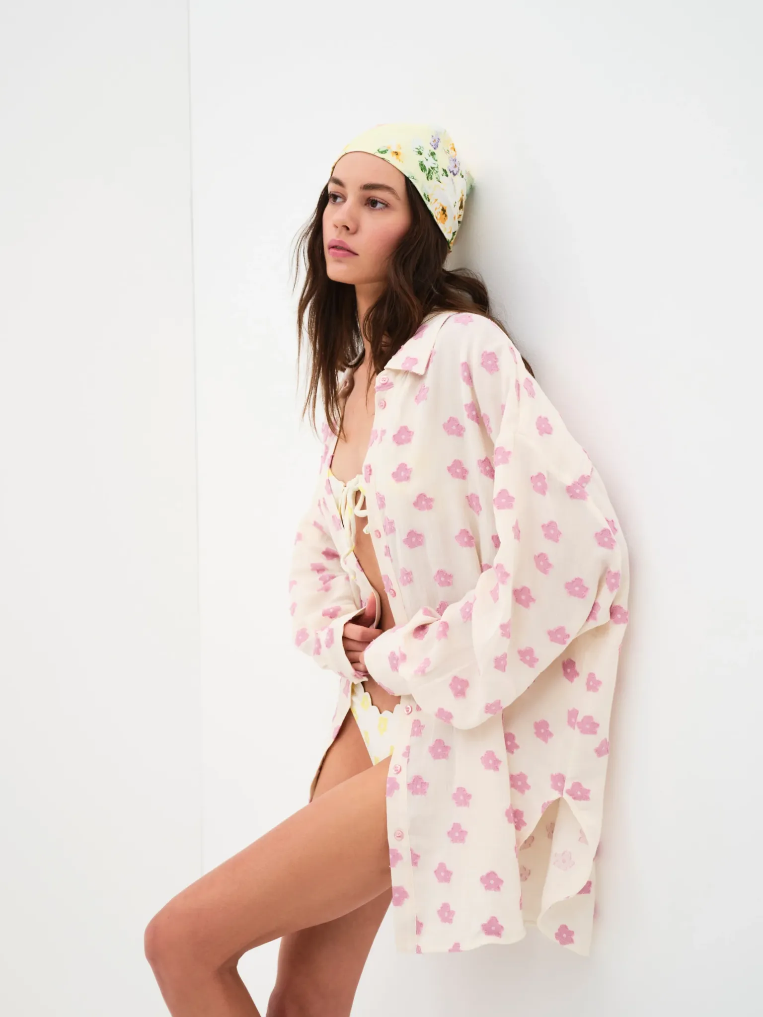 bay_oversized_shirt_1.webp Sale For Love & Lemons Bay Oversized Shirt Pink