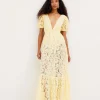 Best Sale For Love & Lemons Bea Maxi Dress Yellow