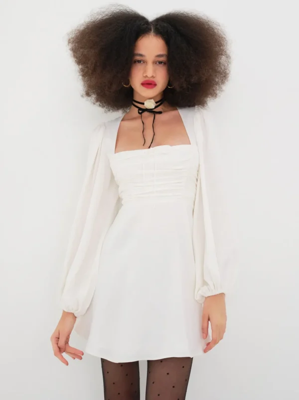 Outlet For Love & Lemons Beatrice Mini Dress Ivory