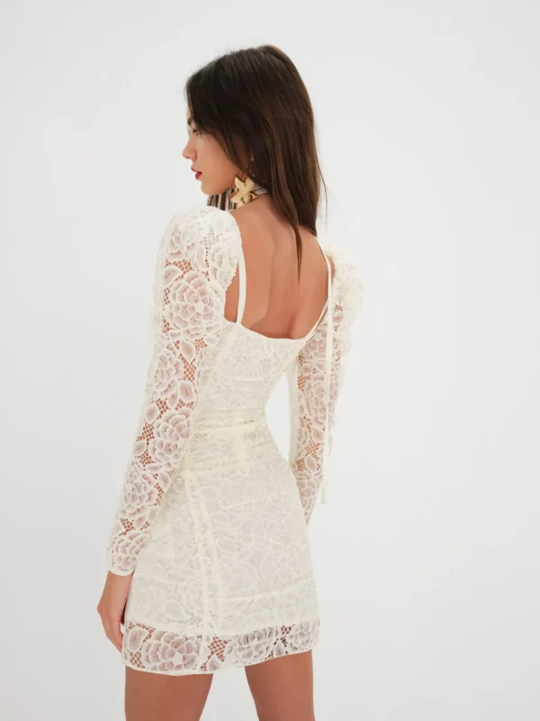 Store For Love & Lemons Belladonna Mini Dress Beige