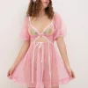 Clearance For Love & Lemons Berry Patch Slip Pink