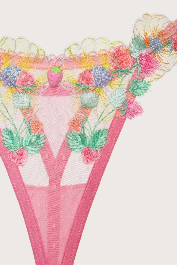 Hot For Love & Lemons Berry Patch Thong Panty Pink