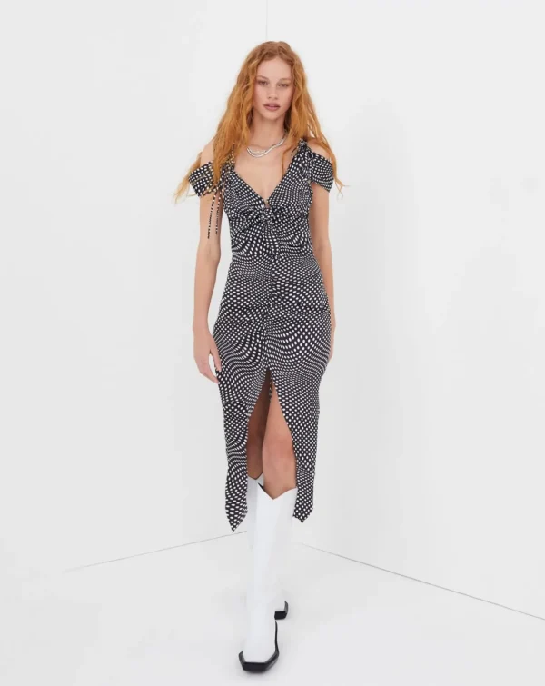 Store For Love & Lemons Beth Midi Dress Black
