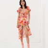 Hot For Love & Lemons Beth Midi Dress Pink