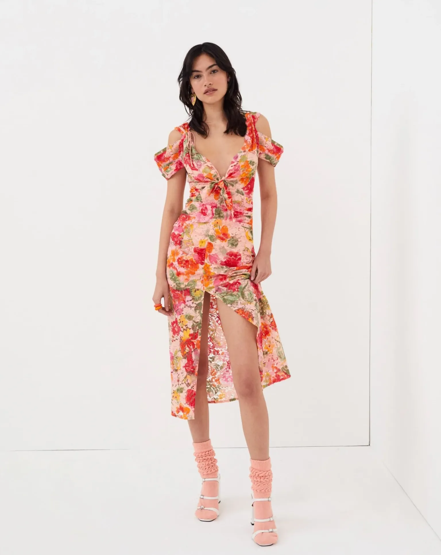 beth_midi_dress_0.webp Hot For Love & Lemons Beth Midi Dress Pink