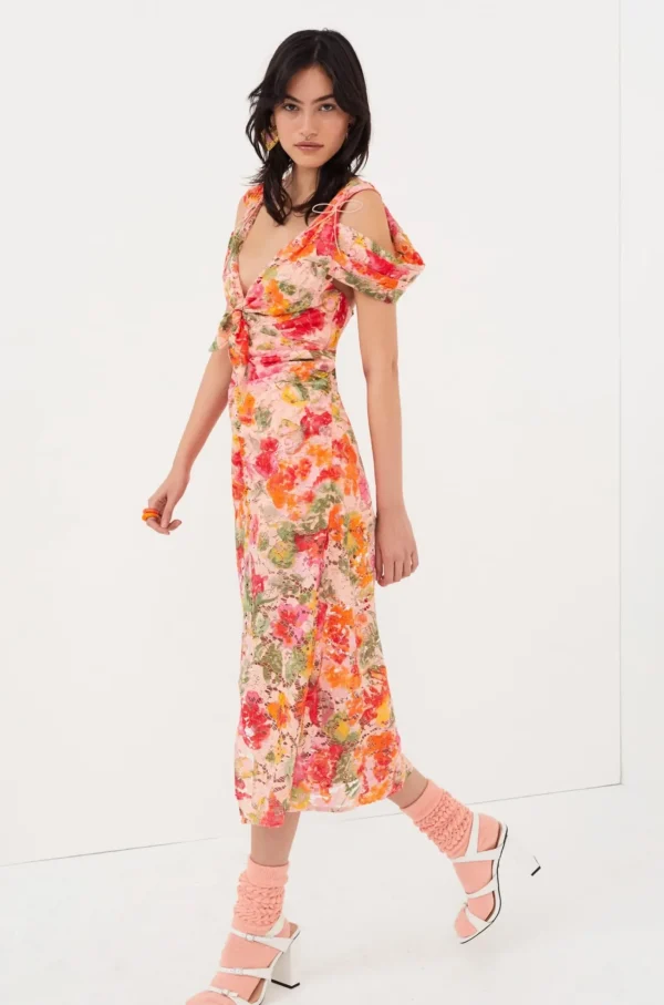 Hot For Love & Lemons Beth Midi Dress Pink