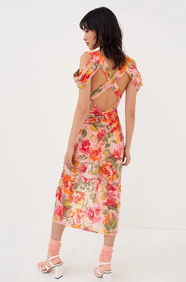 Hot For Love & Lemons Beth Midi Dress Pink