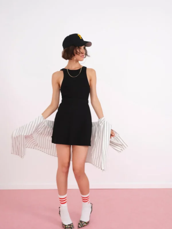 Store For Love & Lemons Bodysuit Dress Black
