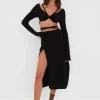 Discount For Love & Lemons Brady Midi Skirt Black