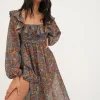 Fashion For Love & Lemons Brittany Midi Dress Blue