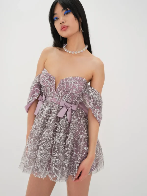 Best For Love & Lemons Brynne Mini Dress Purple