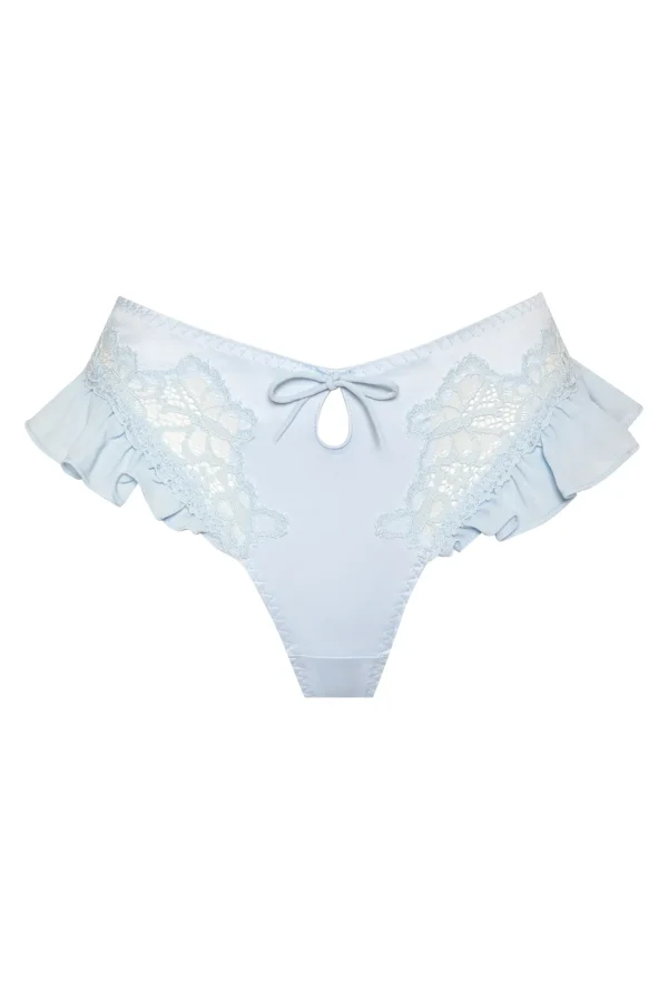 Flash Sale For Love & Lemons Butterfly Lace Ruffle Panty Blue