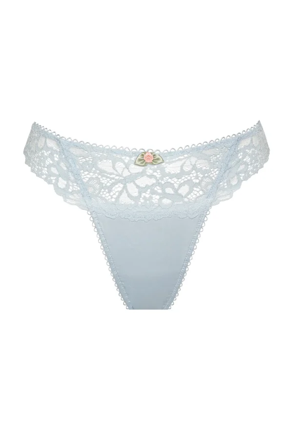Best Sale For Love & Lemons Butterfly Lace Thong Panty Blue