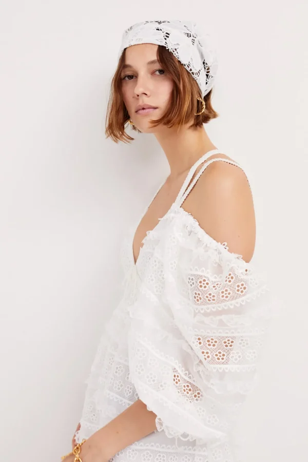 Flash Sale For Love & Lemons Cameron Mini Dress White