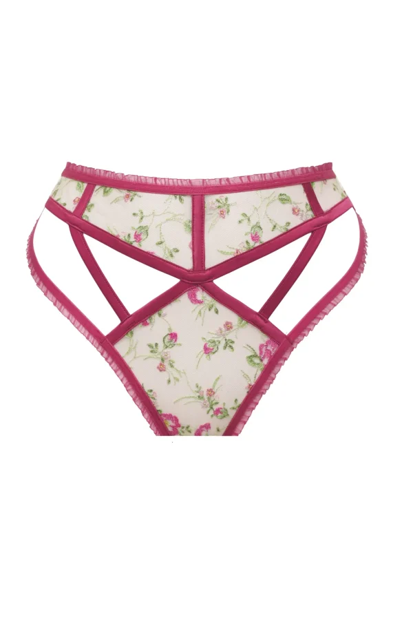 Clearance For Love & Lemons Camila High-Waist Cheeky Panty Red