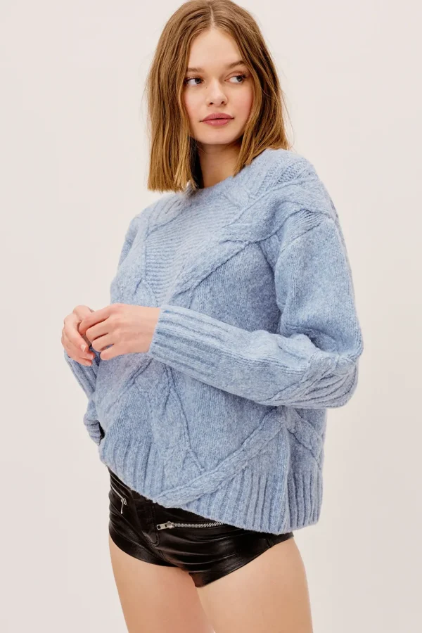 Cheap For Love & Lemons Carly Sweater Blue