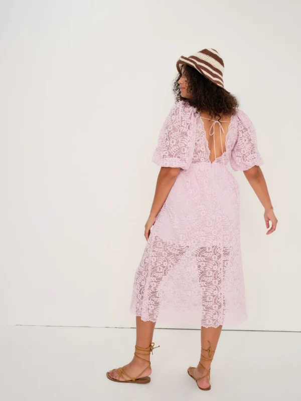 Best For Love & Lemons Carmela Midi Dress Purple