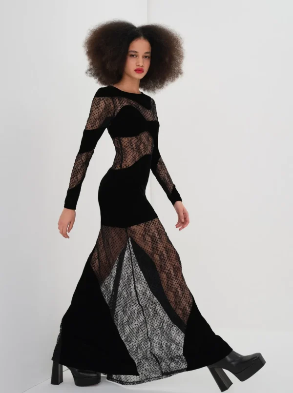 Shop For Love & Lemons Carolyn Maxi Dress Black