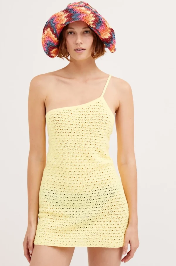 Clearance For Love & Lemons Charlotte Mini Dress Yellow