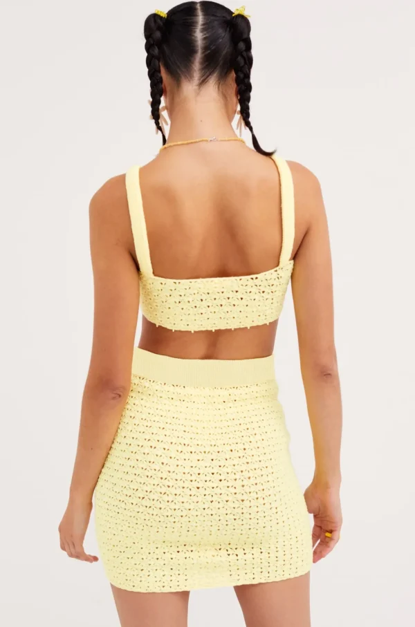 Best Sale For Love & Lemons Charlotte Mini Skirt Yellow