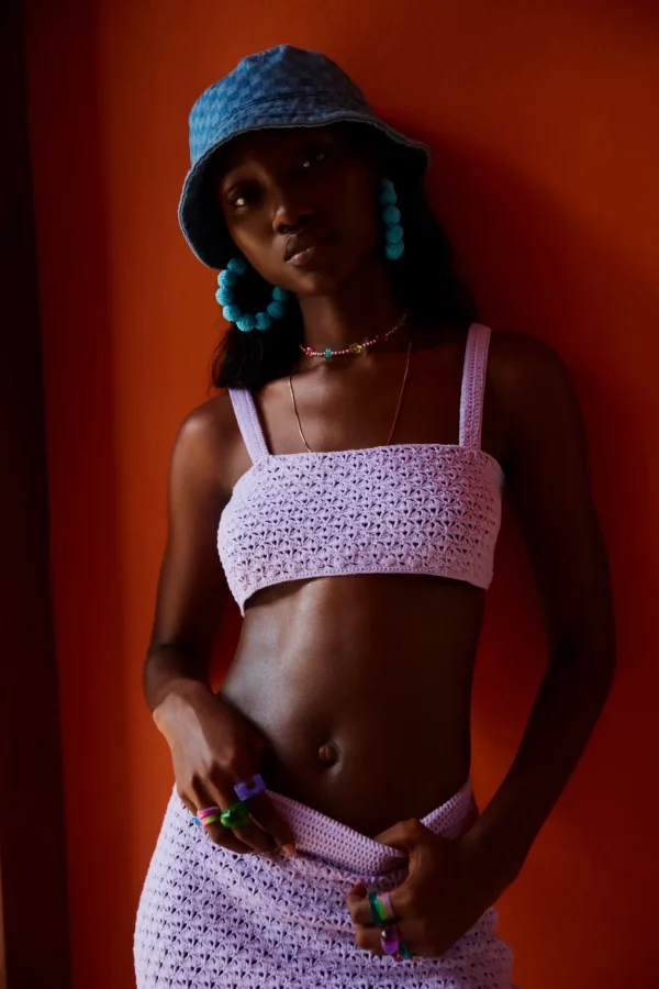 Clearance For Love & Lemons Charlotte Mini Skirt Purple