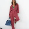 New For Love & Lemons Cinched Jumpsuit Red