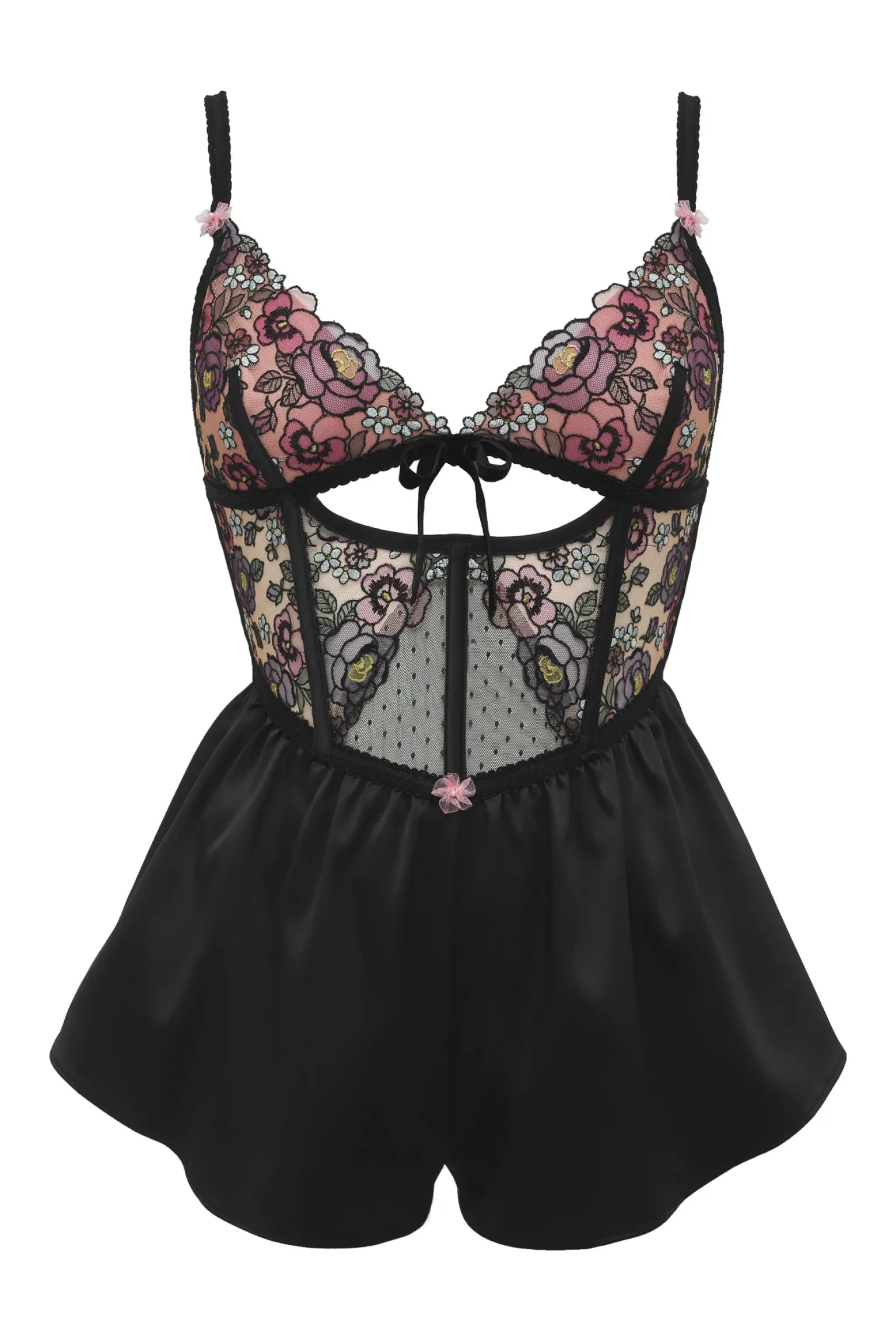 clara_romper_7.webp Outlet For Love & Lemons Clara Romper Black