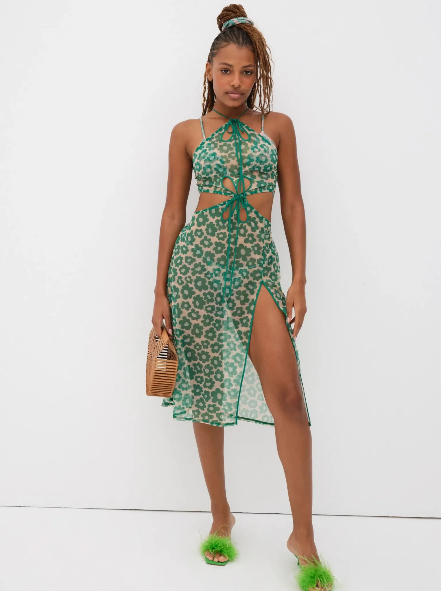 claudia_midi_coverup_0.webp Outlet For Love & Lemons Claudia Midi Coverup Green