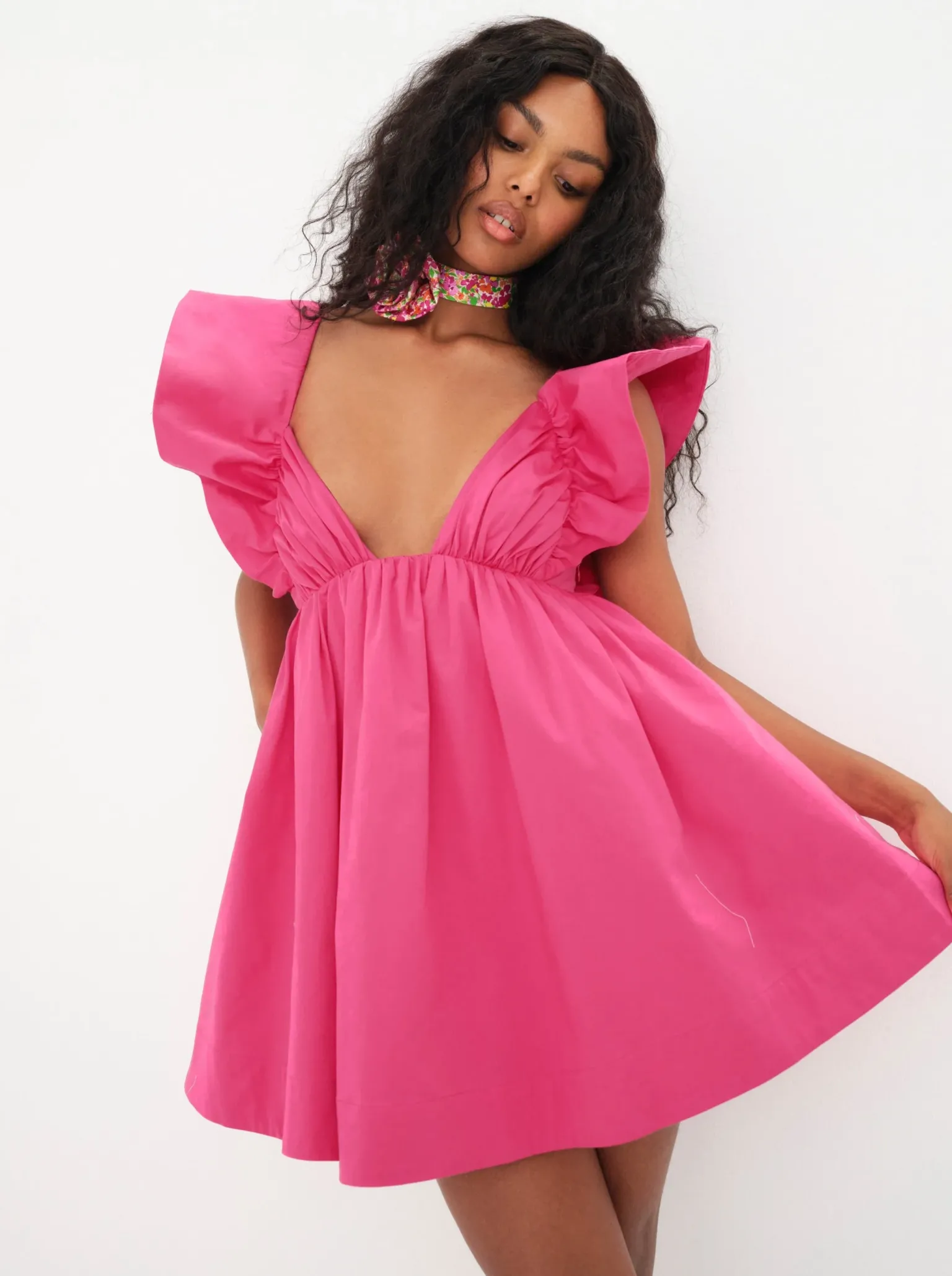 clementine_mini_dress_0.webp Sale For Love & Lemons Clementine Mini Dress Pink