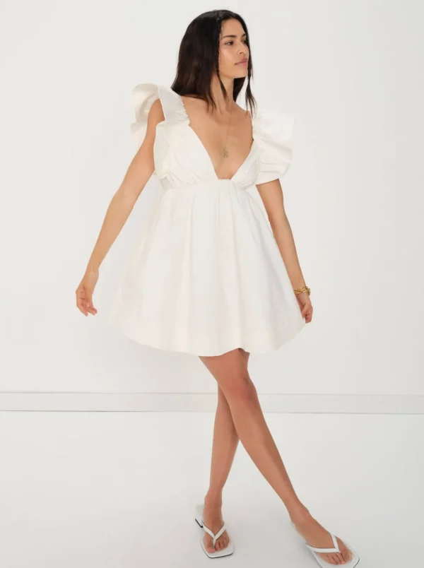 Flash Sale For Love & Lemons Clementine Mini Dress White
