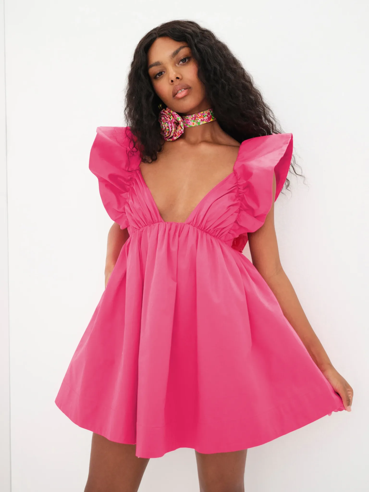 clementine_mini_dress_4.webp Sale For Love & Lemons Clementine Mini Dress Pink