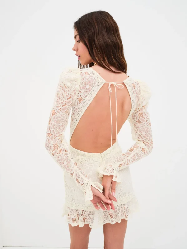 Best Sale For Love & Lemons Cleo Mini Dress Ivory