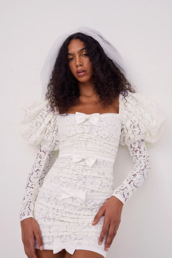 Cheap For Love & Lemons Colette Bridal Gown White