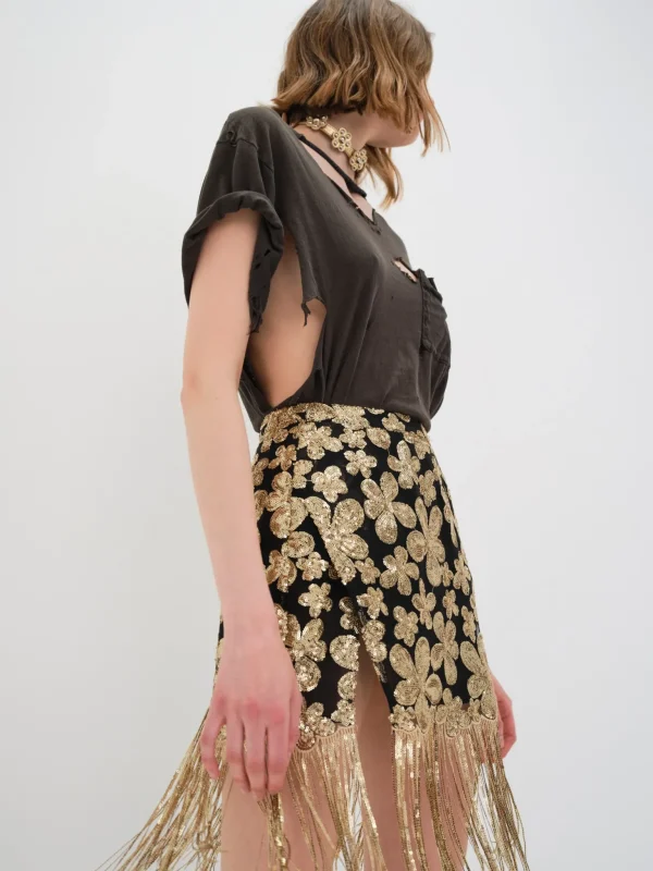 Discount For Love & Lemons Colette Mini Skirt Black