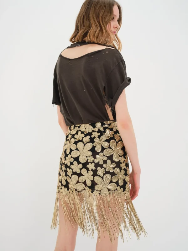 Discount For Love & Lemons Colette Mini Skirt Black